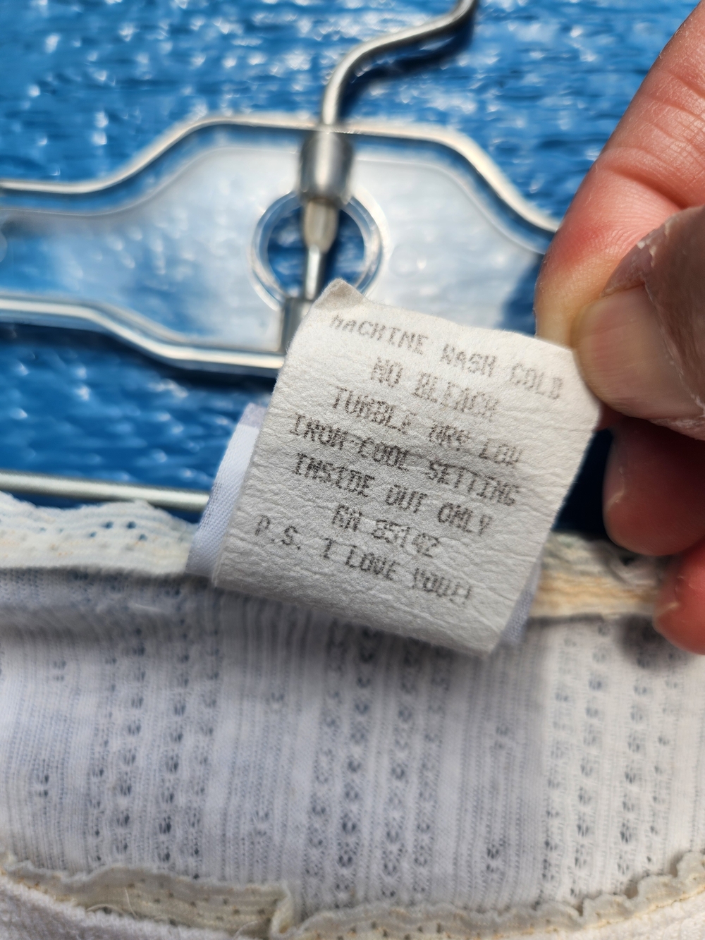 Kids RARE Cream Long-Sleeve Top with Blue Faux-Denim Vest and Bear Detail - Picture 11 of 12